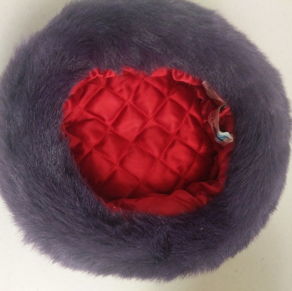 Bucket Hat Purple Faux Fur Convertible Fuzzy - Picture 6 of 14